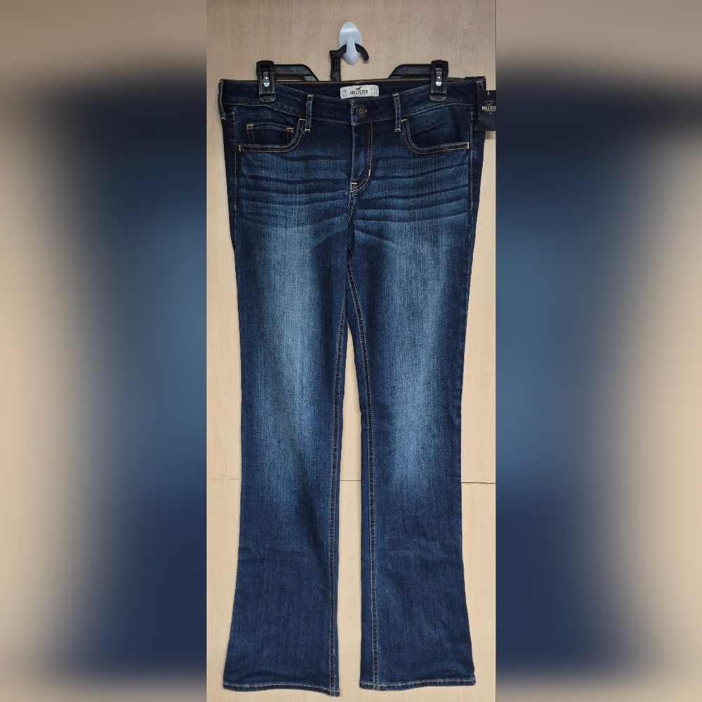 Hollister Women's Bootcut Dark Blue Jeans